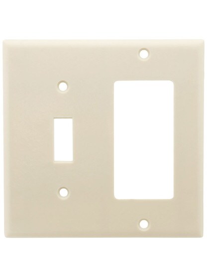 Leviton Toggle/Decora Cover Plate in Light Almond.